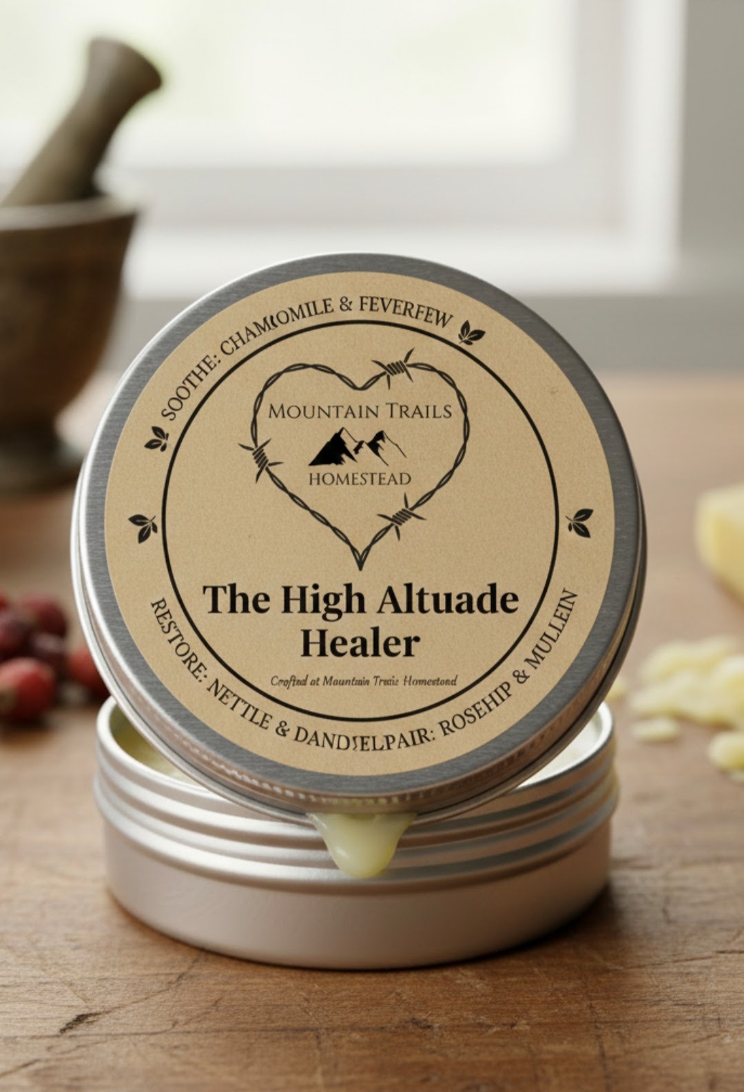 Herb infused salve 2 oz can